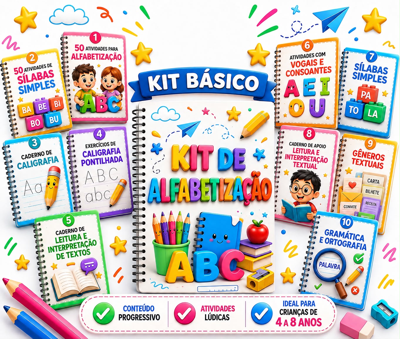 Kit Básico de Alfabetização pedagógica